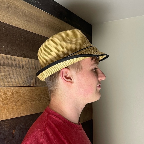 Henschel Hat Co. Straw Checkered Panama Fedora Hat Size XL - Picture 5 of 8